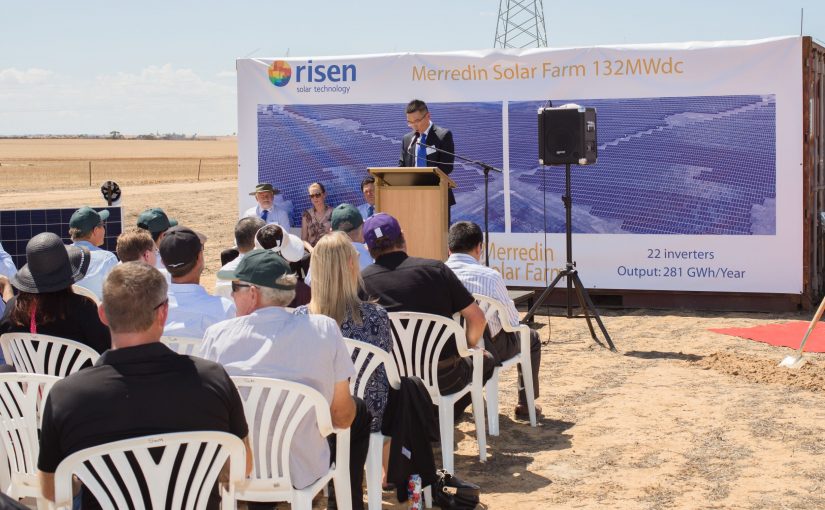 Risen Energy commemorates the start of construction of the Merredin Solar Farm